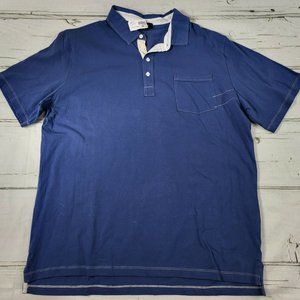Vintage 90's Luxury Deadstock Byron Mens Blue 3XL Short Sleeve Polo NWT $115
